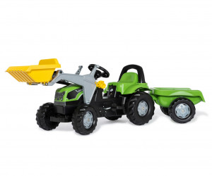 Rolly Toys 023196 Traktor Rolly Kid Deutz Fahir 5115G TB z łyżka i przyczepą