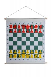 SZACHY DEMONSTRACYJNE ZWIJANE - MAGNETYCZNE (szachownica + figury + torba)