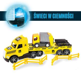 WADER 36440 MAGIC TRUCK TECHNIC LAWETA ZE ŚMIECIARKĄ - świeci w ciemnościach