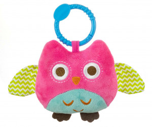 Zawieszka pluszowa Sówka - Happy owl - 2552 PINK