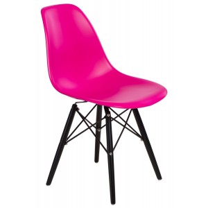 Krzesło P016W PP dark pink/black