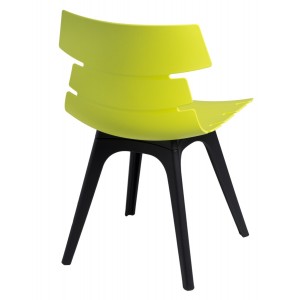 Krzesło Techno zielone, podstawa czarna