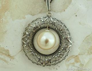 DORINA - srebrny wisior z perłą