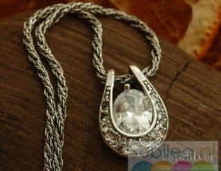 GENEWA - srebrny wisior z kryształami