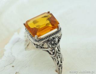 NICEA naturalny szafir 7,9ct srebrny pierścionek