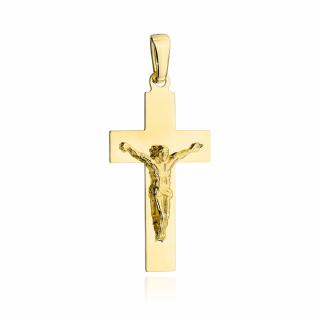 Krzyżyk złoty gładki z Jezusem (Gramatura: 1.26)