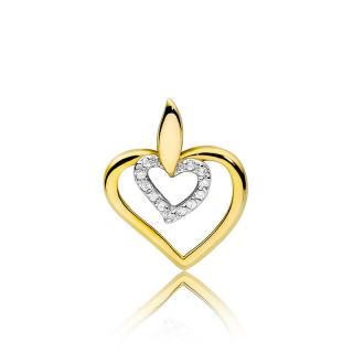 Zawieszka serce S-16 0,06ct