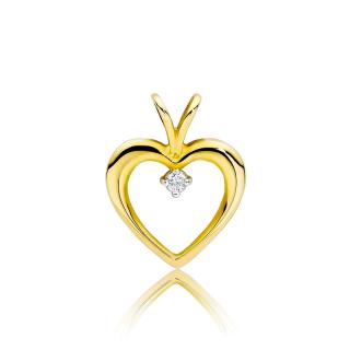 Zawieszka serce S-3 0,04ct