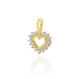 Zawieszka serce S-7 0,22ct