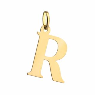 Zawieszka złota literka R duża (Gramatura: 0.69)