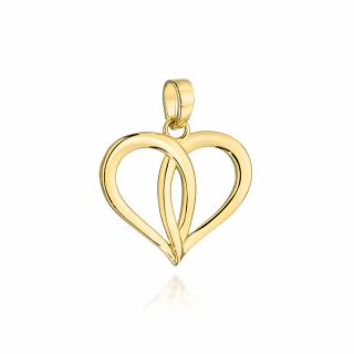 Zawieszka złota splecione łezki w kształcie serca (Gramatura: 0.78)