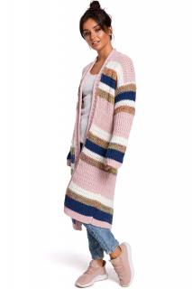 Długi sweter - kardigan wielokolorowy BK036_1