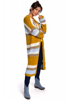 Długi sweter - kardigan wielokolorowy BK036_5