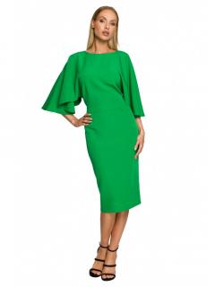 Sukienka ołówkowa midi z szerokimi rękawami soczysta zieleń M700