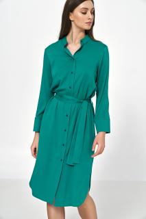 Zielona wiskozowa sukienka midi