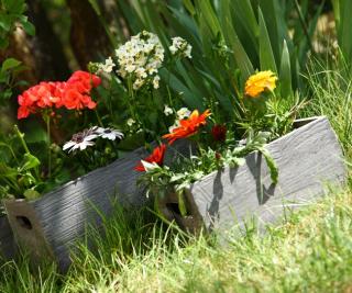Kwietnik Skrzynie ogrodowe pełne na kwiaty 6szt kolor stalowy
