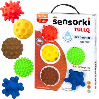 Piłeczki sensoryczne Tullo Sensorki bez dziurki 5 szt