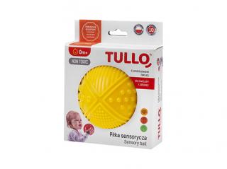 Piłka sensoryczna 4 faktury Tullo żółta Piłeczki sensoryczne