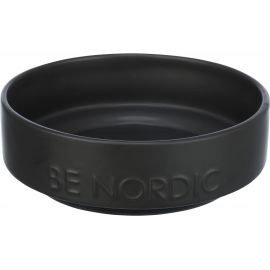 BE NORDIC, miska, dla psa, czarna, ceramika/guma, 0,5 l/o 16 cm