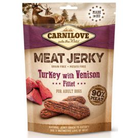Carnilove Dog Jerky Turkey  Venison Fillet - indyk i filet z dziczyzny 100g