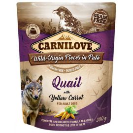 Carnilove Dog Quail  Yellow Carrot - przepiórka i żółta marchew saszetka 300g