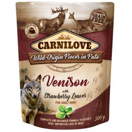 Carnilove Dog Venison  Strawberry Leaves - dziczyzna i liście truskawki saszetka 300g