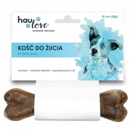 HAULOVE Kość do żucia ze skóry kozy 10cm  /20