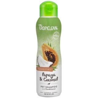 TROPICLEAN SHAMPOO PAPAYACOCONUT 2IN1 355ml