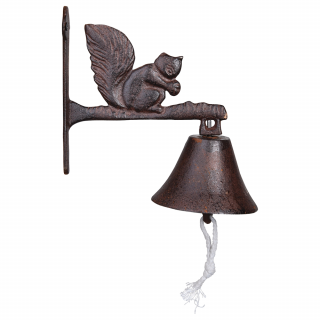 Dzwon żeliwny wiewiórka - dzwonek ozdobny