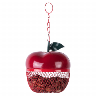 Karmnik dla ptaków metalowe jabłko - nowoczesny i trwały