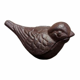 Żeliwna figurka ptaka - schowek na klucze
