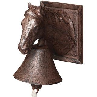 Żeliwny dzwonek z głową konia