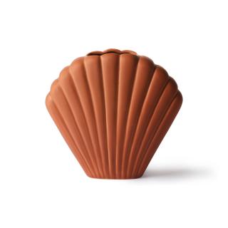 HK Living - Wazon ceramiczny Shell brązowy, M