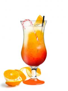 Kieliszek koktajlowy 420 ml dno pomarańczowe