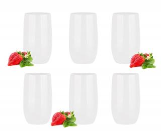 Szklanka Wysoka 320ml Biała 6 szt