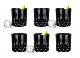 Zestaw 6 szklanek 280ml czarnych