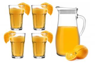 Zestaw Dzbanek 1500ml + 4 szklanki 270 ml