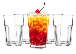 Zestaw szklanek 320ml 6 szt + łyżeczki
