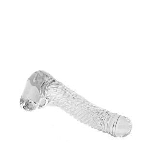 Realistyczne szklane dildo bez wibracji Icicles No 61 - 16,5 cm