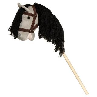 Hobby Horse koń na kiju szary z kantarem, Hobby Horse A4 Teddykompaniet