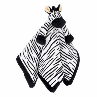 Kocyk przytulanka dla niemowląt, pluszak Zebra maskotka Diinglisar 35x35cm