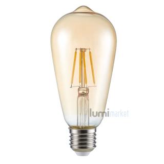 Żarówka LED E27 Edison retro 4W ST64 złota