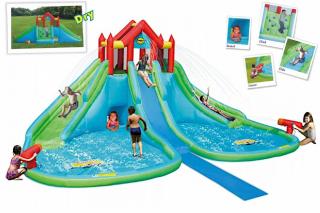 Dmuchany Mega Park Wodny Splash New HappyHop na mokro i na sucho  9283