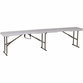 ŁAWKA CATERINGOWA SKŁADANA 183X28X43CM BIAŁA