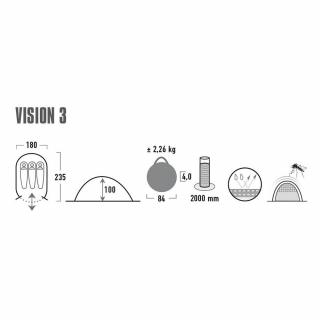 Namiot High Peak Vision 3 czarny 10290