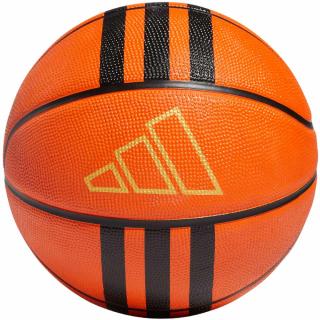 Piłka do koszykówki adidas 3-Stripes Rubber X3 pomarańczowa HM4970 - rozmiar piłek - 5