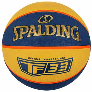 Piłka do koszykówki Spalding Official TF-33 żółto-niebieska 84352Z - rozmiar piłek - 6