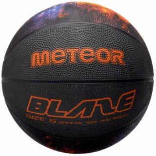 Piłka koszykowa Meteor Blaze czarna 16813 rozmiar 5 - rozmiar piłek - 5