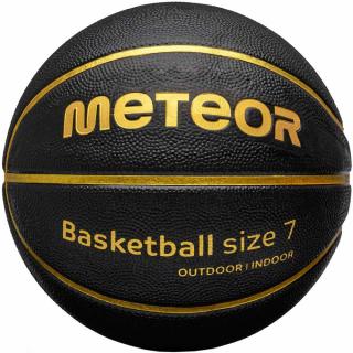 Piłka koszykowa Meteor Cellular 7 czarno-złota 16697 - rozmiar piłek - 7