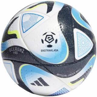 Piłka nożna adidas Ekstraklasa Pro biało-niebiesko-czarna IQ4933 - rozmiar piłek - 5